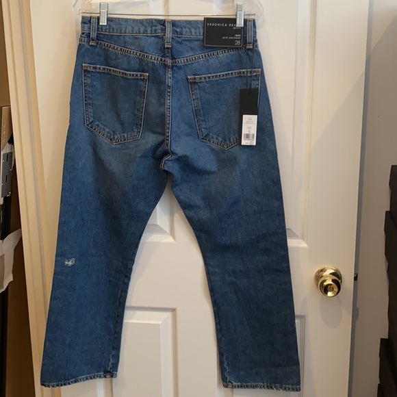 VERONICA BEARD Ines Girlfriend lace up jeans Stone - Picture 9 of 13